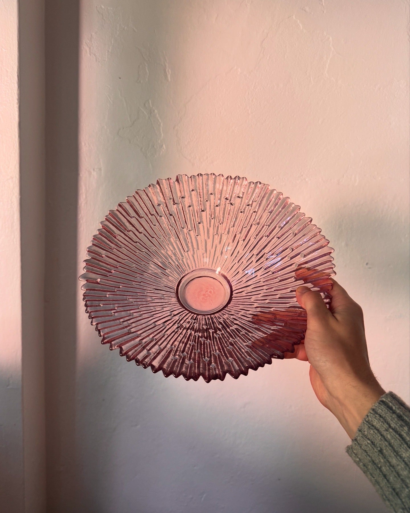 Italian frilled glass bowls. 