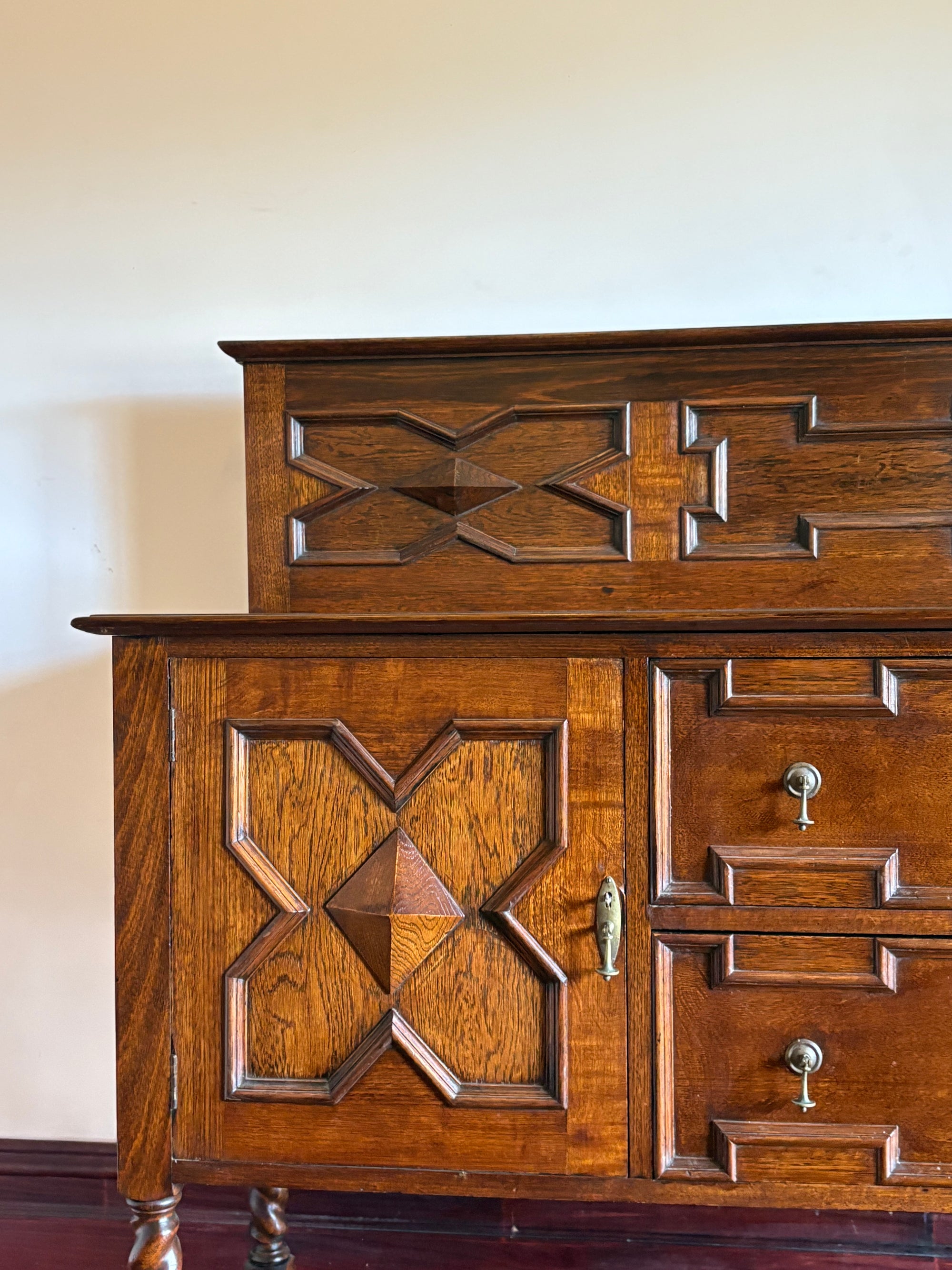 Jacobean Oak Side Board