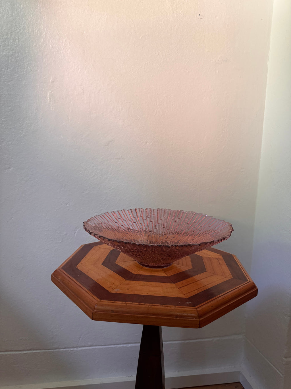 Italian frilled glass bowls. 