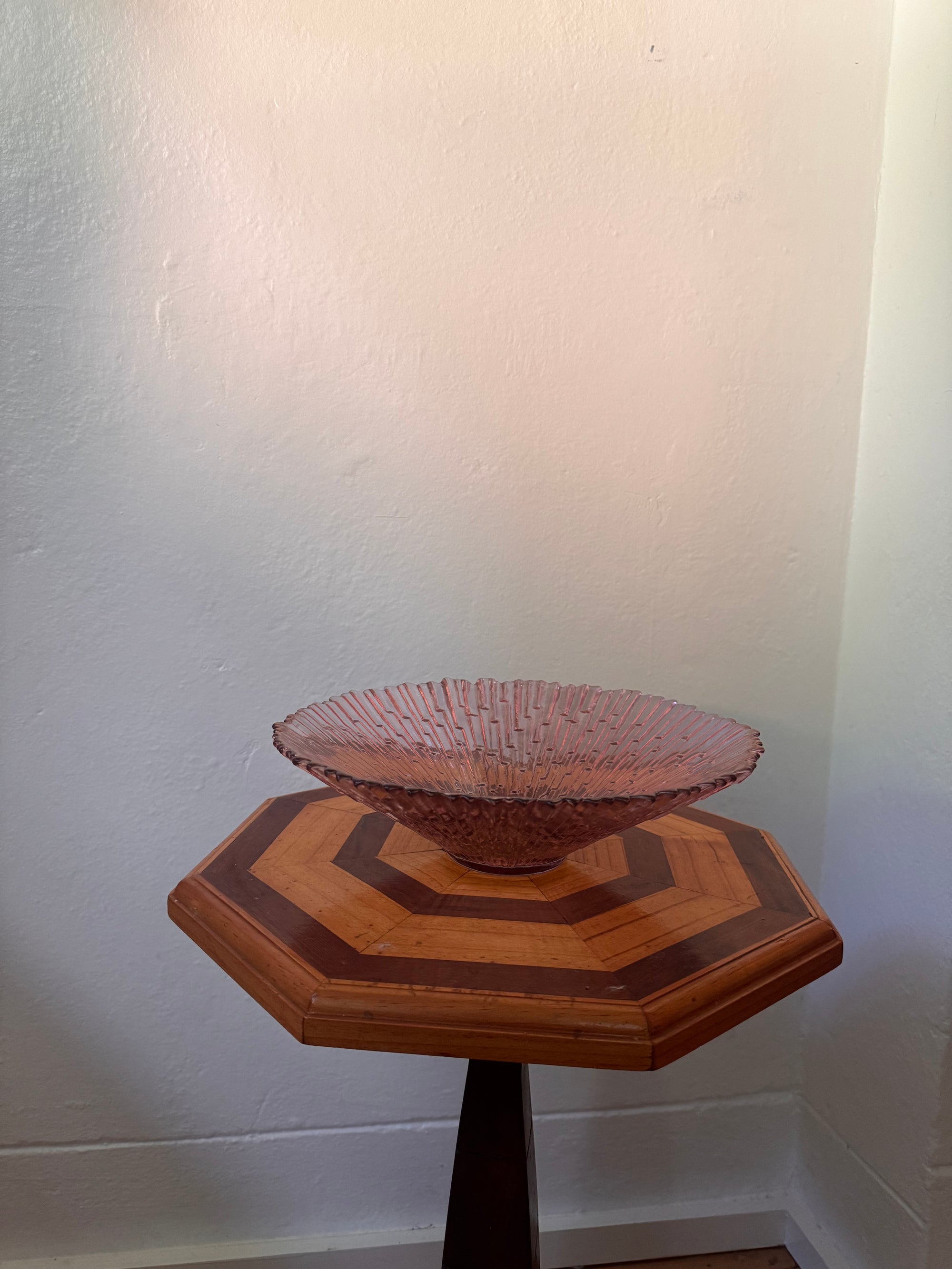 Italian frilled glass bowls. 