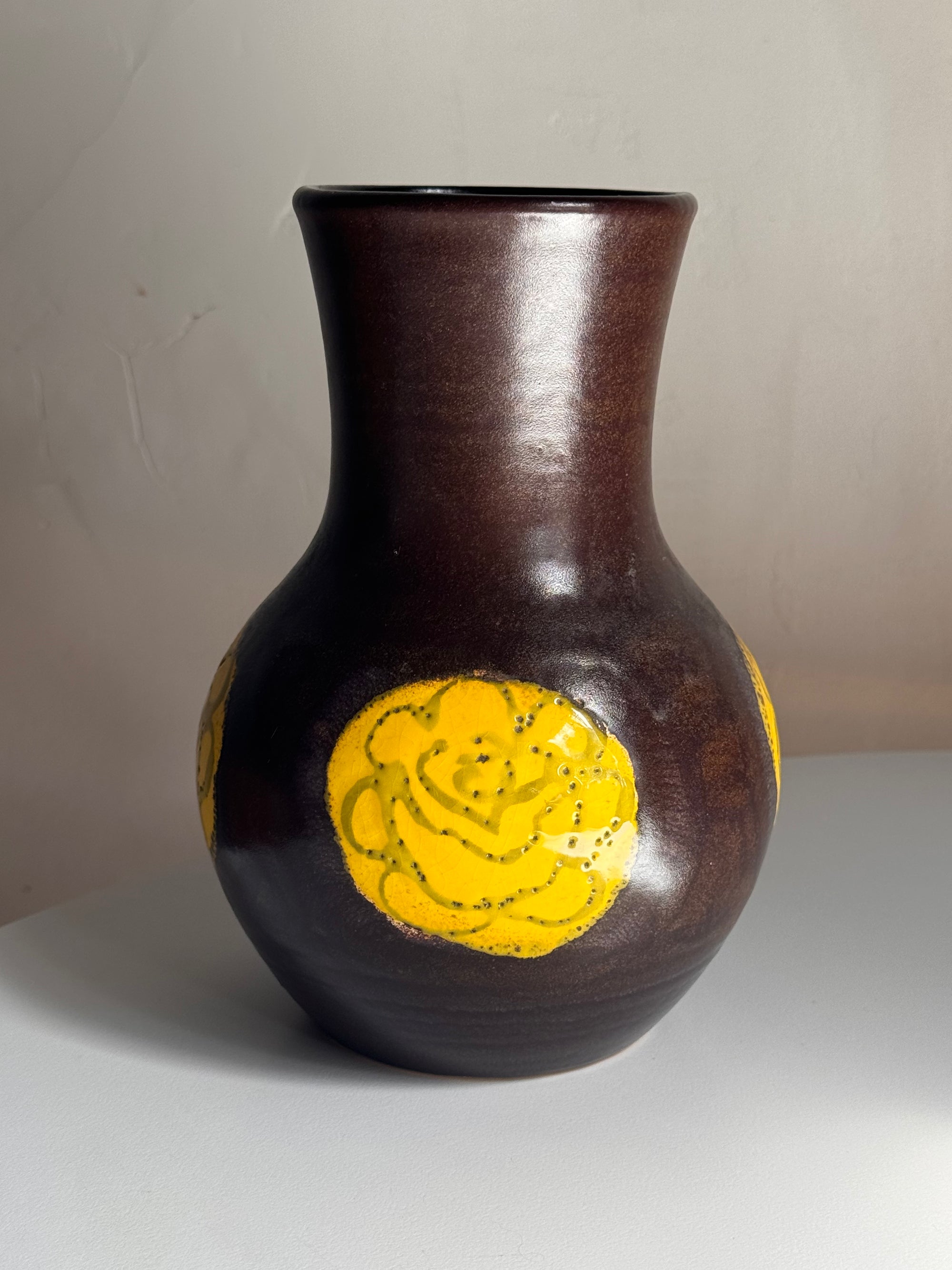 German Glazed Flower Vase