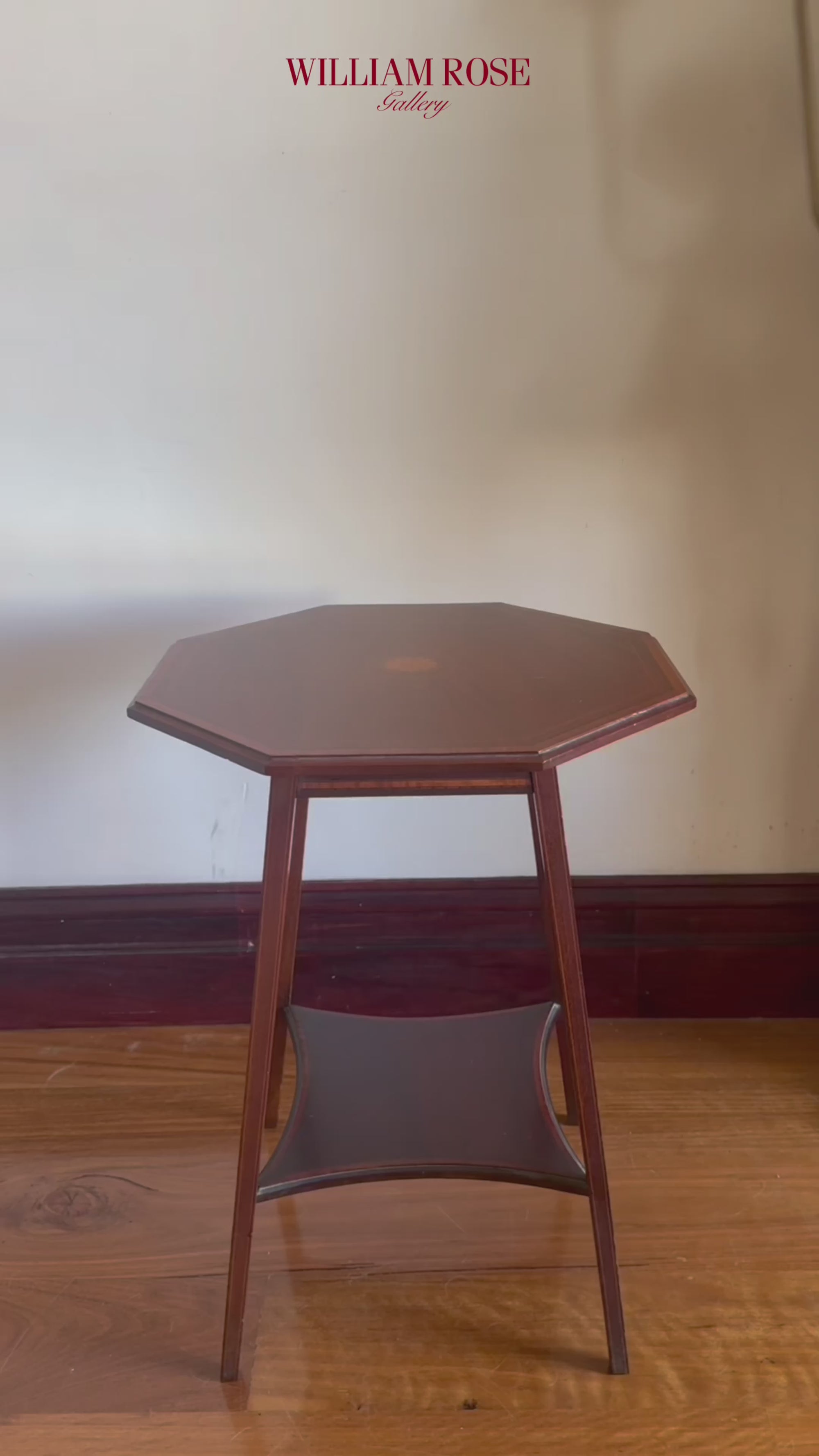 Antique Edwardian hexagonal side table