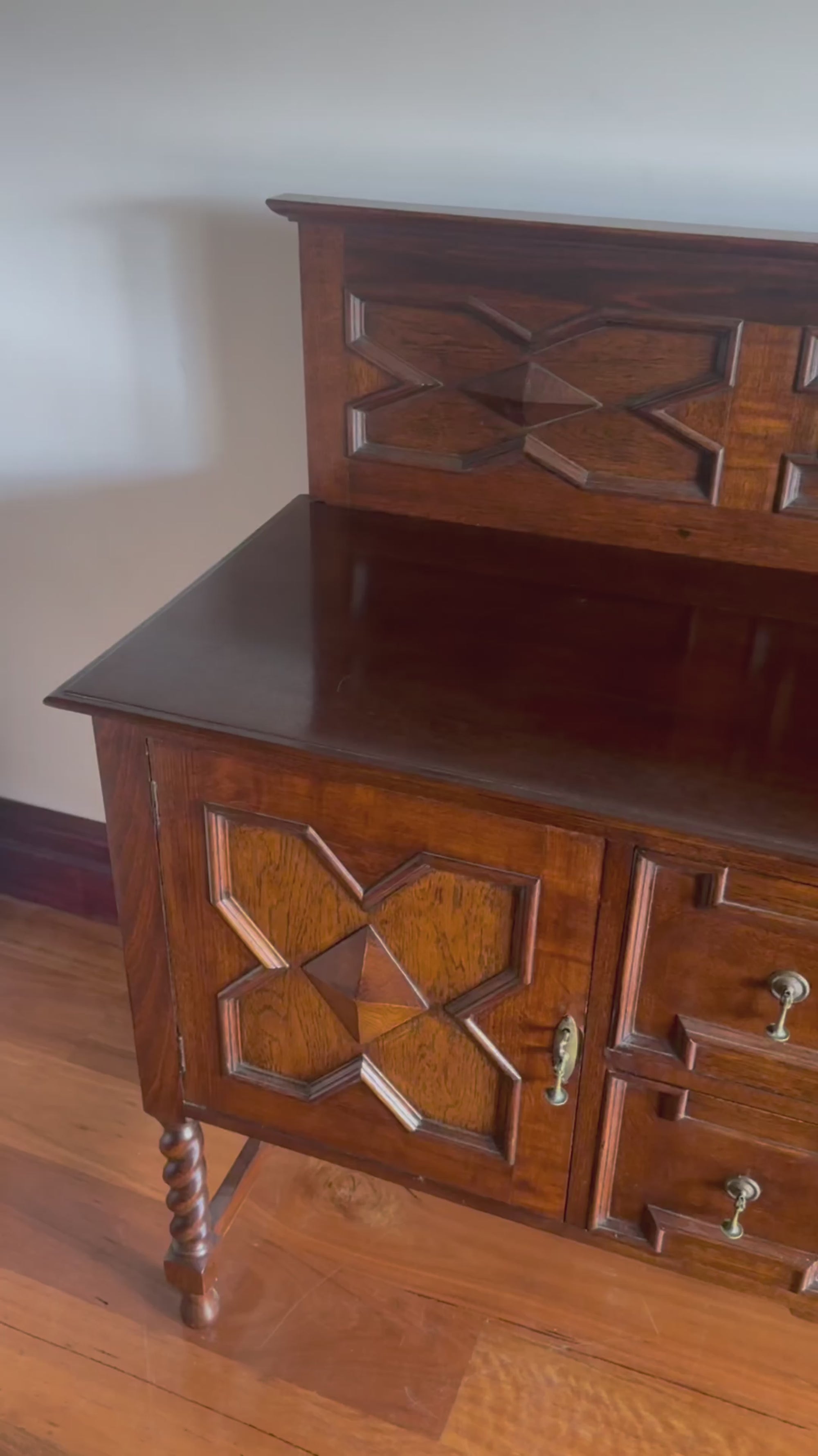 Jacobean Oak Side Board