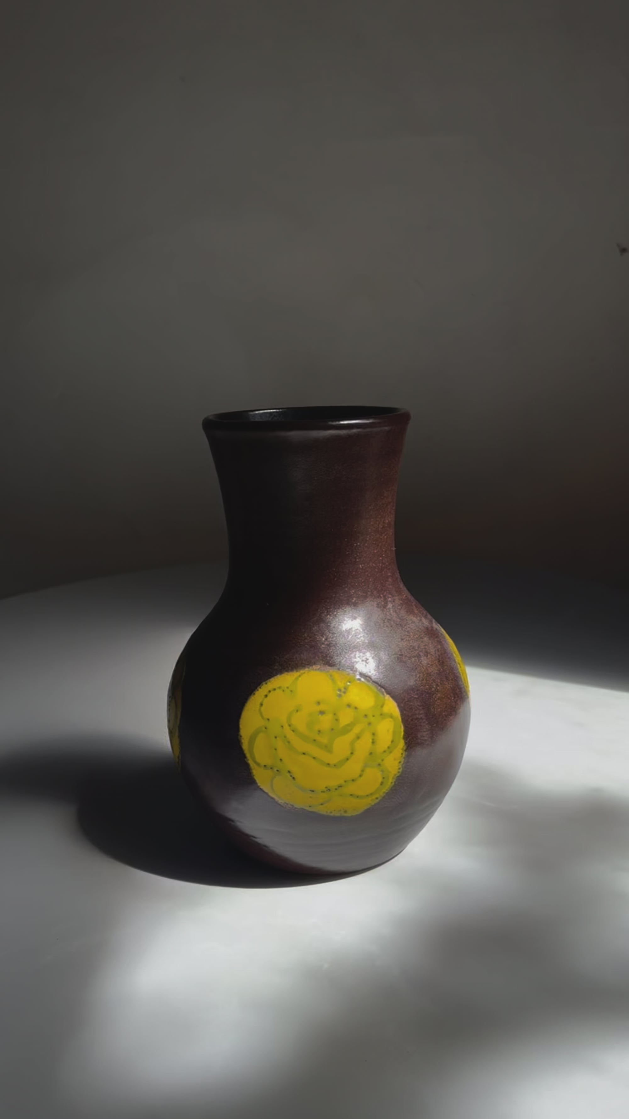 German Glazed Flower Vase